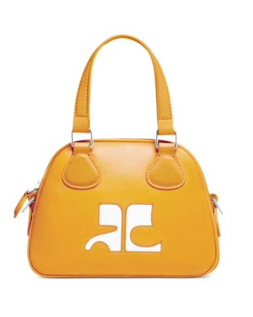Courreges Metallic Reedition Bowling Tote Bag