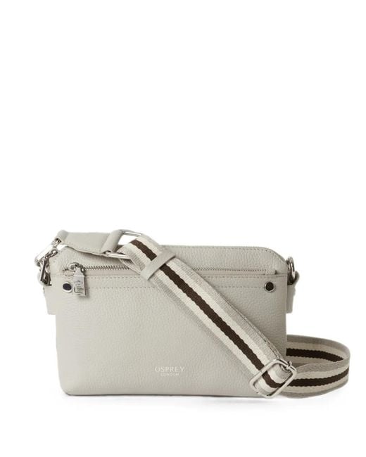 Osprey White Sac À Bandoulière Stella En Cuir Grainé