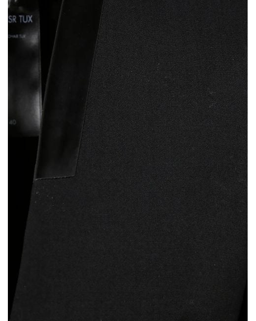 SAPIO Black Shawl-Collar Single-Button Blazer