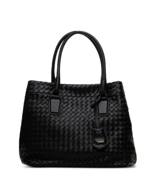 Poche Paris Black Sac Cabas À Design Tissé