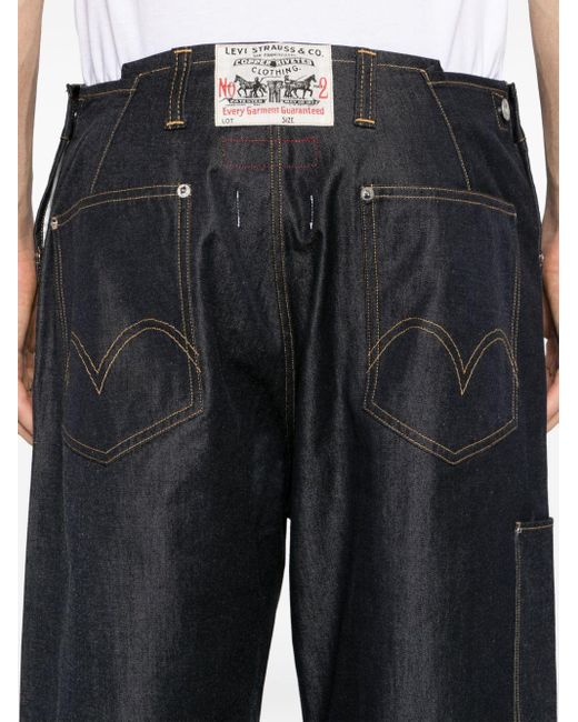 Junya Watanabe Blue Mid-rise Cropped Jeans for men