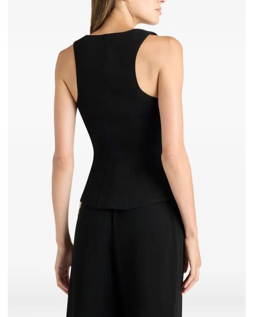 Cinq À Sept Black Aliana Embellishment Vest