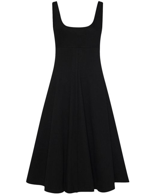 Rosetta Getty Flared Midi-jurk in het Black