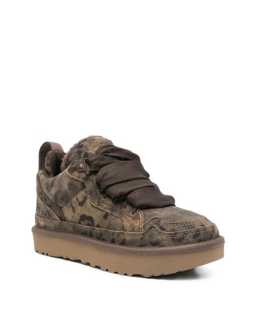 Ugg Brown Leopard-Print Platform Sneakers