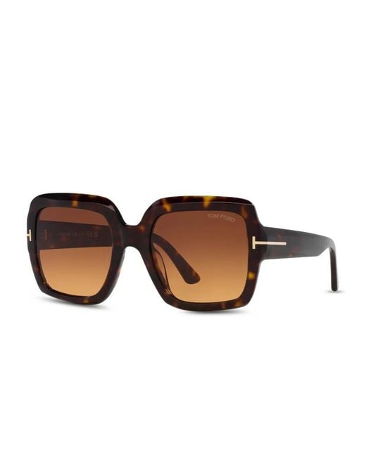Tom Ford Brown Kaya Tortoiseshell Oversized Sunglasses