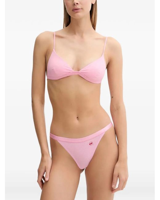 Mc2 Saint Barth Pink Triangle Bikini Top