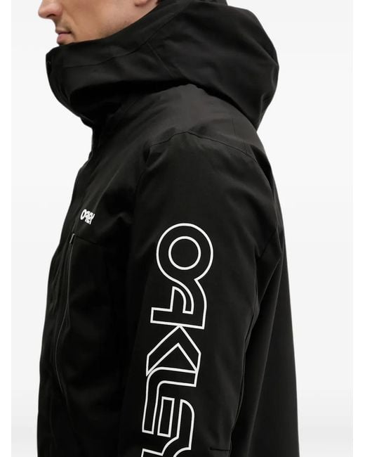 Oakley Black Hooded Ski Jacket for men