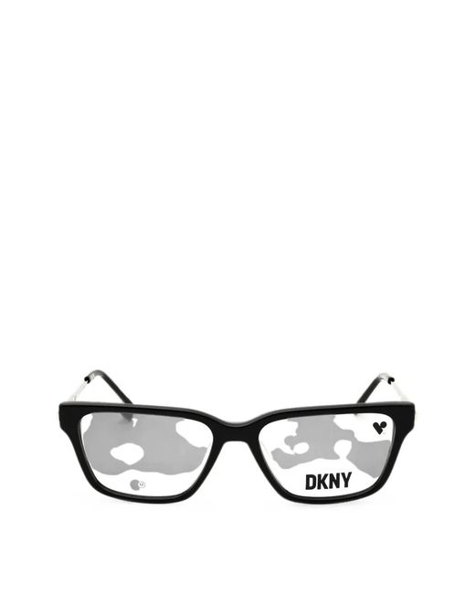 DKNY Black Rectangle-Frame Glasses