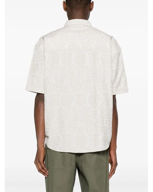 Camisa Zuri con ganchillo en jacquard Daily Paper de hombre de color White