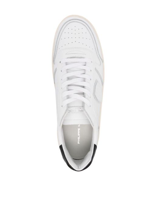 Philippe Model Nice Leren Sneakers in het White voor heren