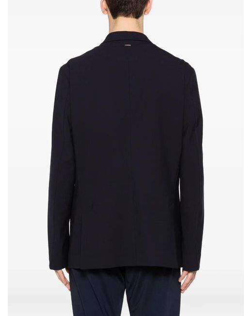 Herno Black Single-Breasted Blazer for men