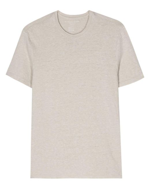 Majestic Filatures White Deluxe Linen T-shirt for men