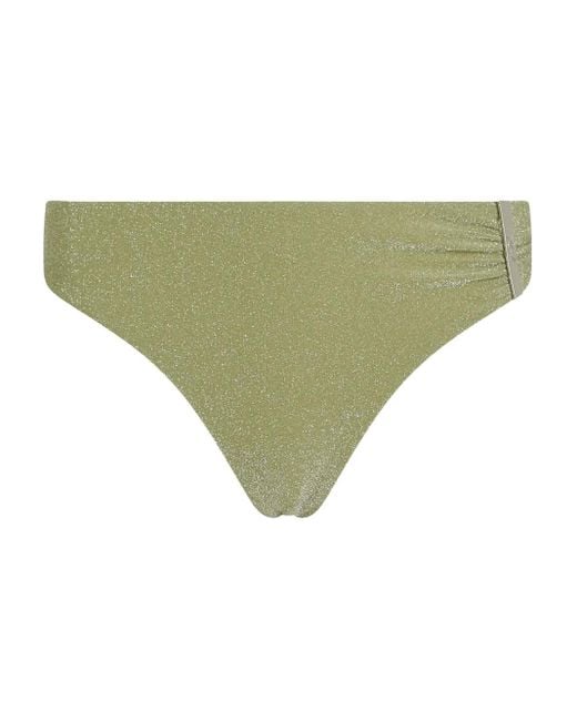 Karl Lagerfeld Green Metallic Bikini Briefs