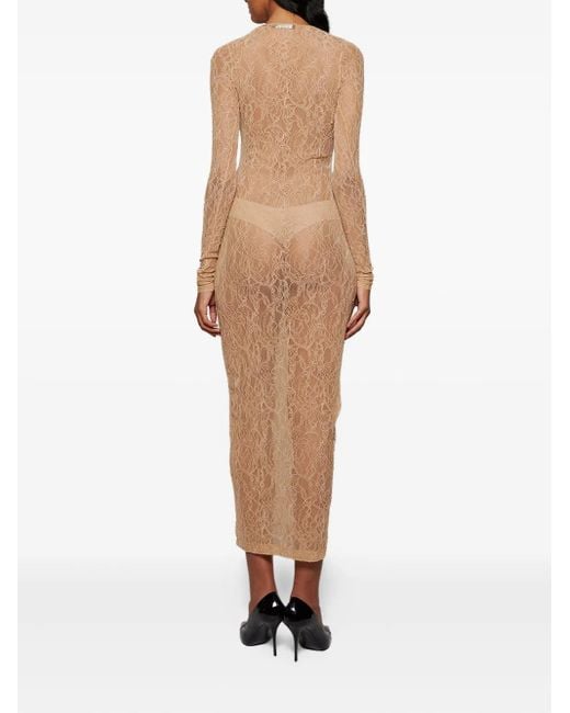 Wardrobe NYC Natural Long-Sleeve Midi Dress