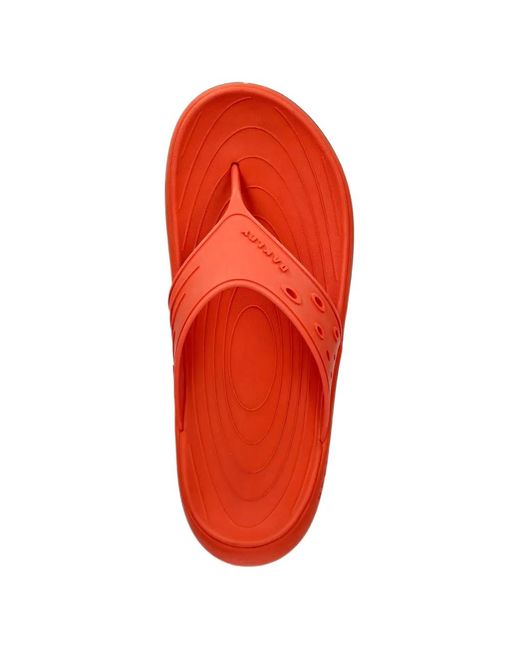 Oakley Red Studio Perforated Logo-Embossed Flip-Flops for men