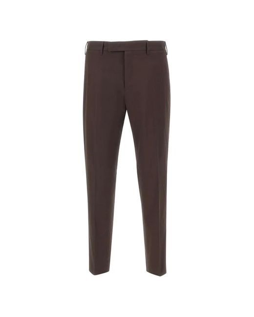 PT Torino Gray Belt-Loop Pocket Trousers for men