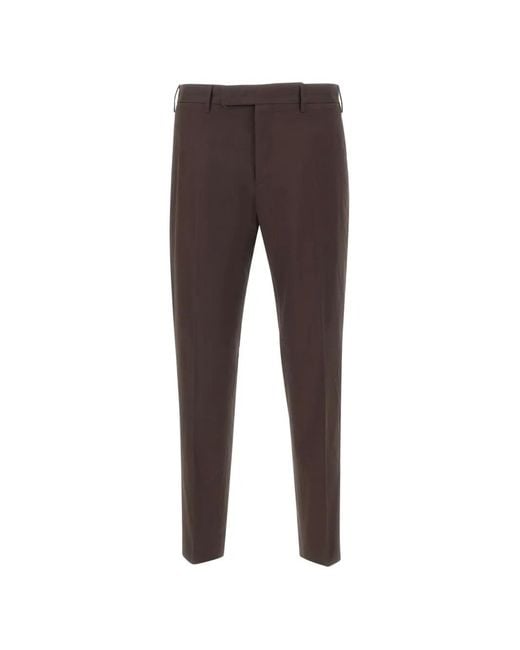 PT Torino Gray Belt-Loop Pocket Trousers for men