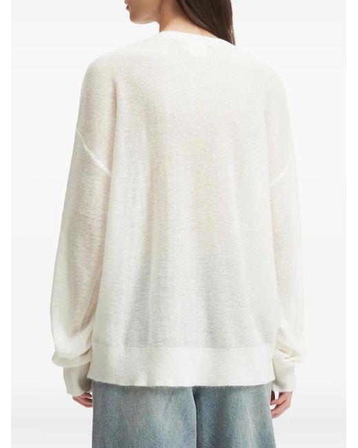 Pull À Broderies B+ AB en coloris White