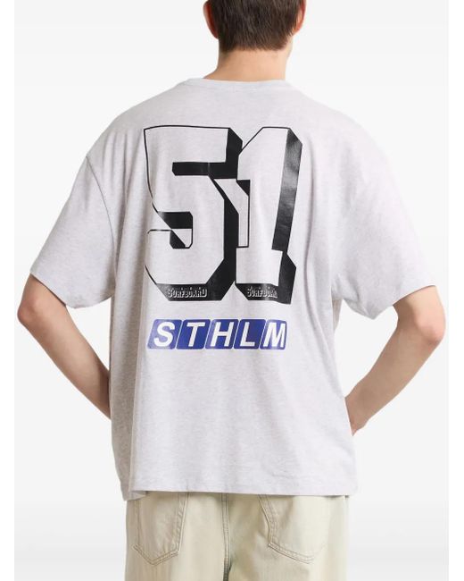 Stockholm Surfboard Club White Graphic-Print T-Shirt for men