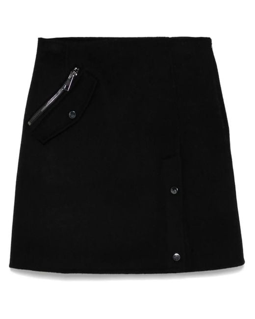 Falda corta lisa P.A.R.O.S.H. de color Black