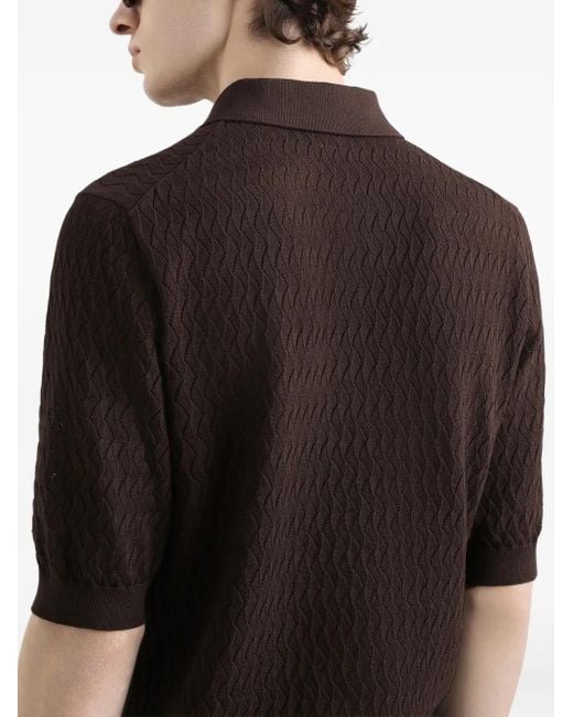 Dolce & Gabbana Brown Cotton Polo Shirt for men