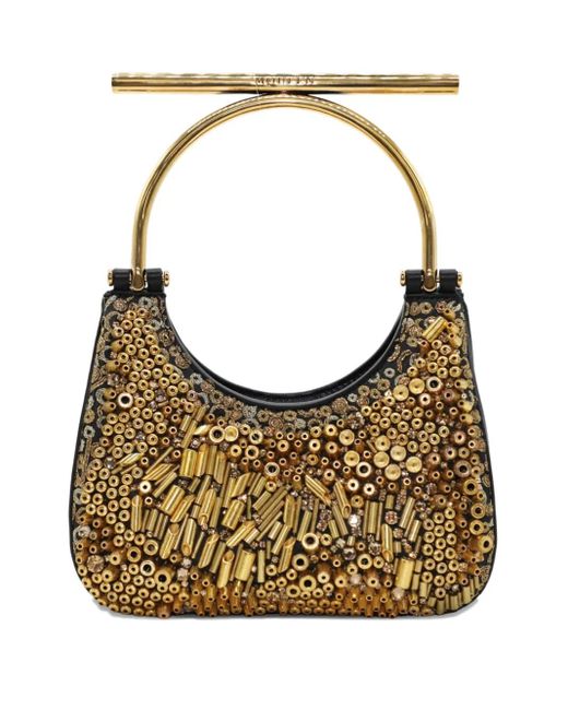Alexander McQueen Metallic Mini-Tasche Mit Perlen