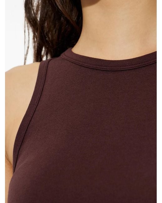 By Malene Birger Purple Mani Ribbed-Knit Tank Top