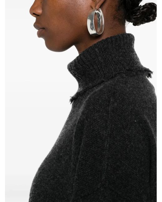 Uma Wang Black High-Neck Sweater
