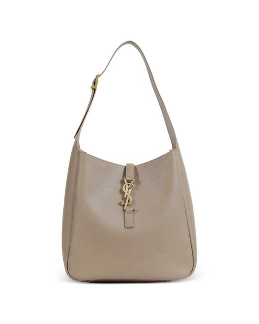 Saint Laurent Natural Le 5 À 7 Leather Shoulder Bag