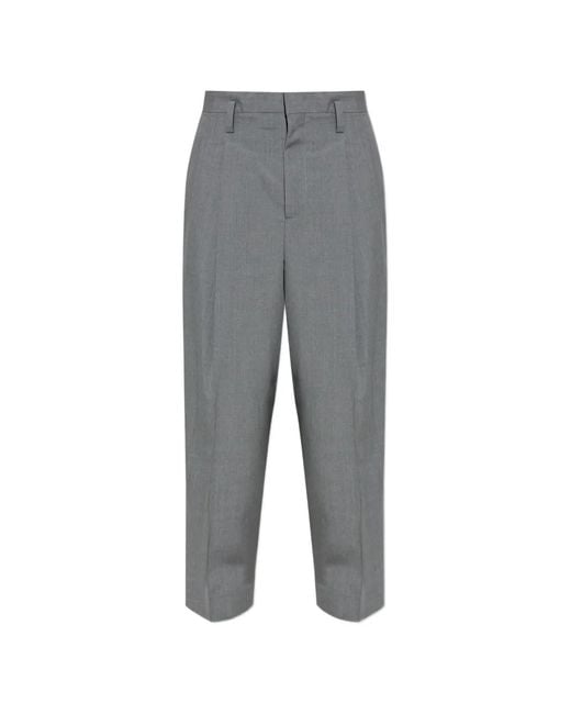 Jil Sander Gray Pleated Trousers for men
