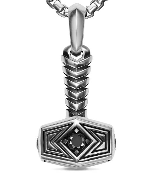 David Yurman White Thor Hammer Amulet for men