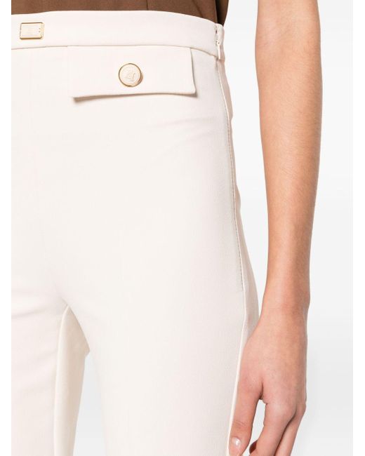 Pantalones con corte slim Elisabetta Franchi de color White