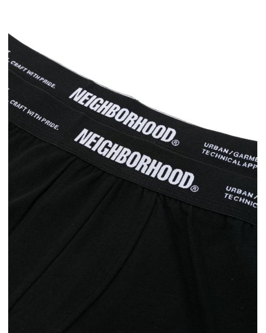 Neighborhood Set aus zwei Slips mit Logo-Bund in Black für Herren