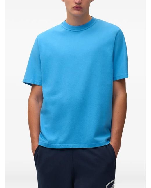Arte' Blue Print-Detail Short-Sleeve T-Shirt for men