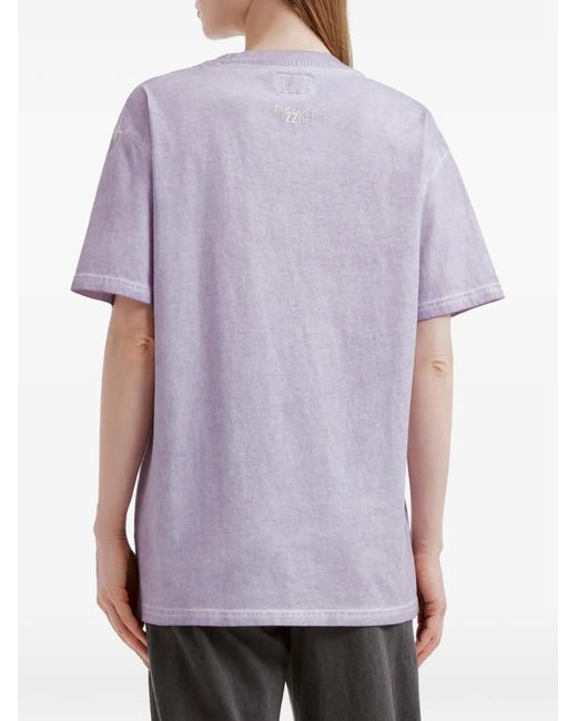 Izzue Purple Graphic-Print T-Shirt