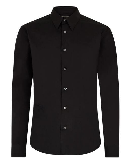 Roberto Cavalli Black Poplin Shirt for men