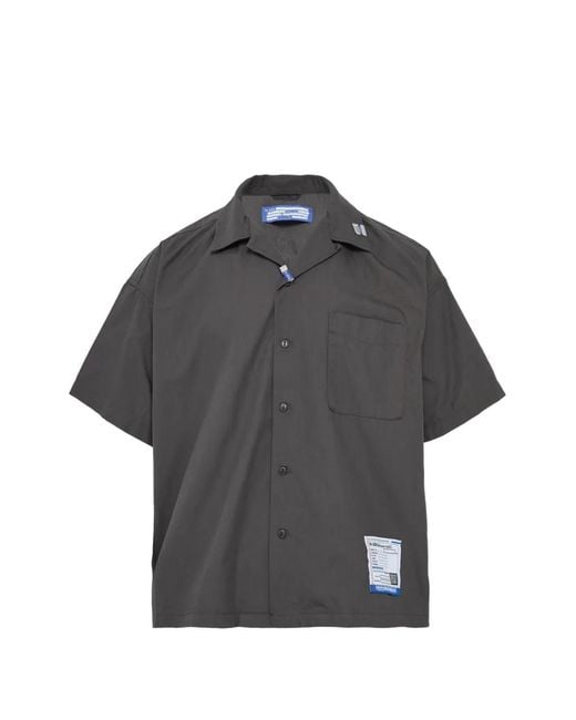 Maison Mihara Yasuhiro Gray Short-Sleeve Oxford Shirt for men