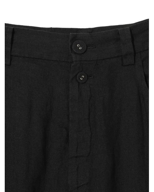 Undercover Black Regular Linen Trousers for men