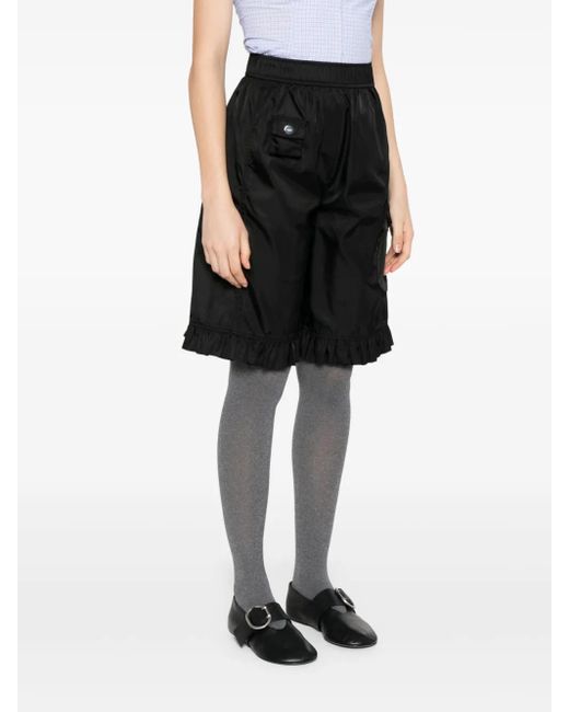 Ganni Black Duchess Bermuda Shorts