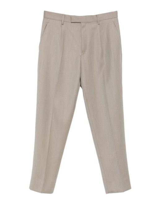 メンズ Zegna フロントプリーツ パンツ Gray