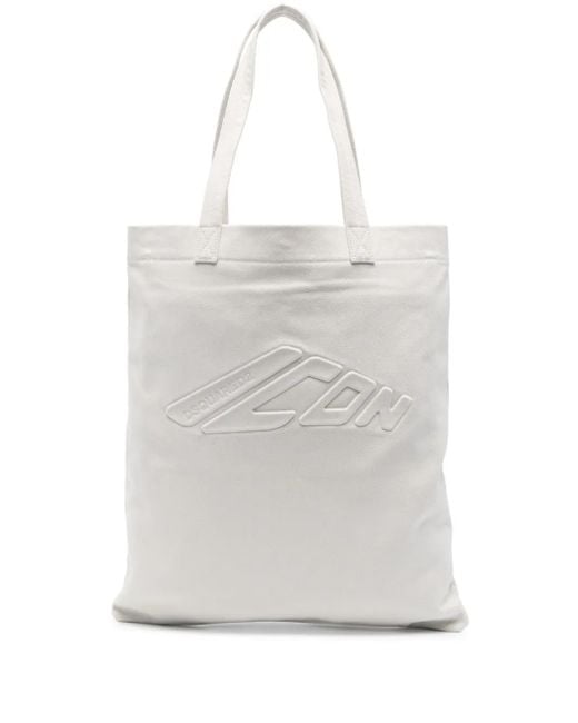 Bolso de hombro con logo en relieve DSquared² de hombre de color White