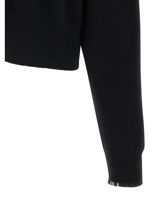 Extreme Cashmere Black Button-Cuffed Cardigan