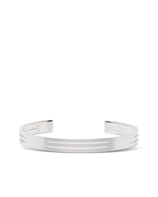 Le Gramme White Punched Brushed Bracelet