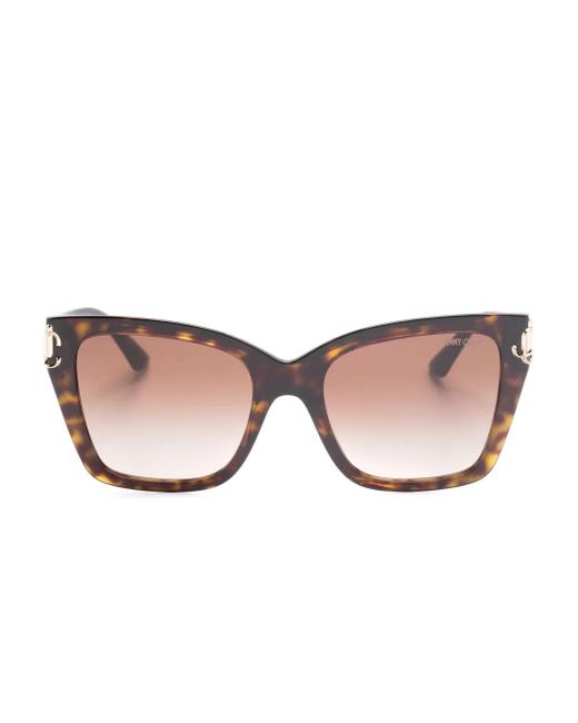 Jimmy Choo Pink Kira Oversize-Frame Sunglasses
