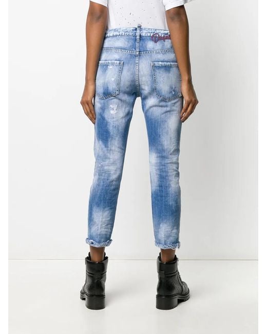 DSquared² Cropped Jeans in het Blue