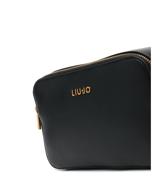 Liu Jo Black Logo-lettering Cross Body Bag