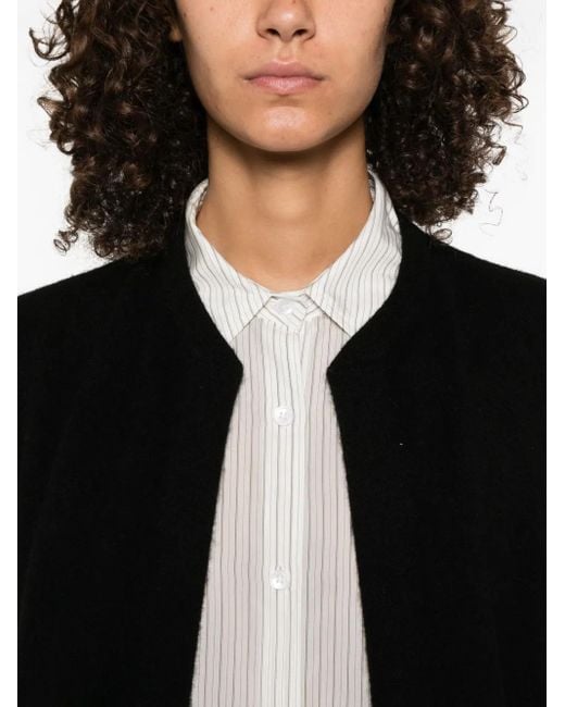 Frenckenberger Black Sleeveless Open-Front Cardigan