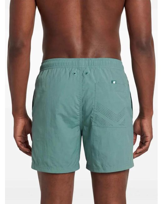 K-Way Green Logo Swim Shorts for men