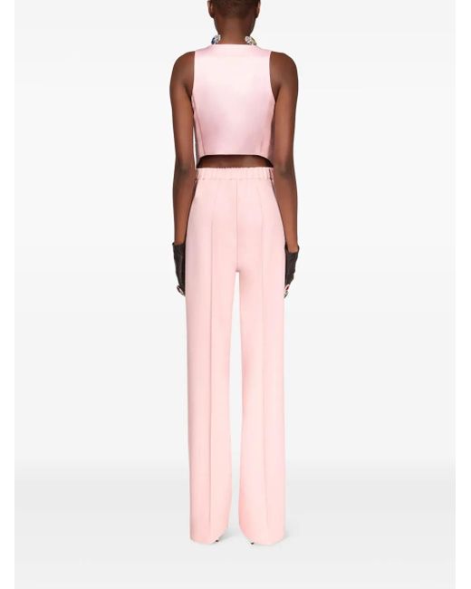 Area Pink Crystal-Embellished Gilet