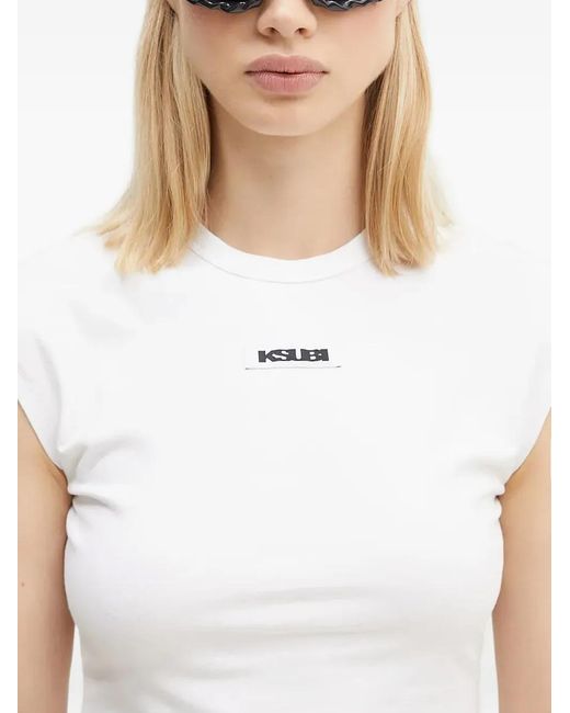 Ksubi White Staple Logo T-Shirt